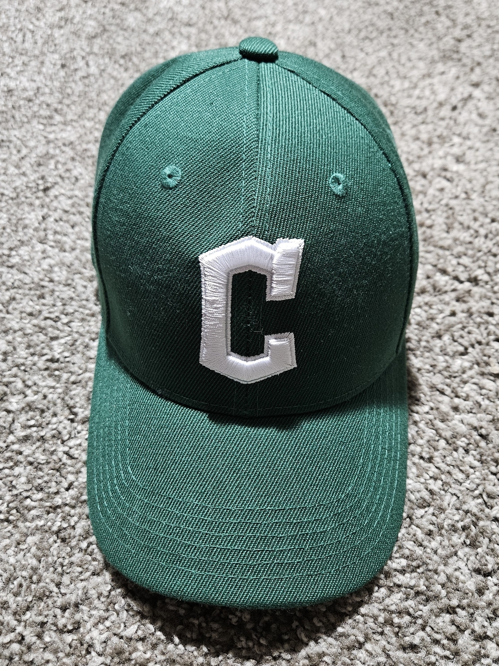 Ohio Bobcats x Cleveland Guardians Green Hat Logo C Embroidered